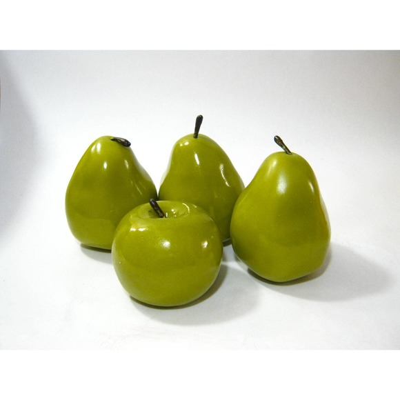 Fake Plastic Realistic Decorative Fruit Pears Apple Tabletop Basket Filler - Picture 2 of 4